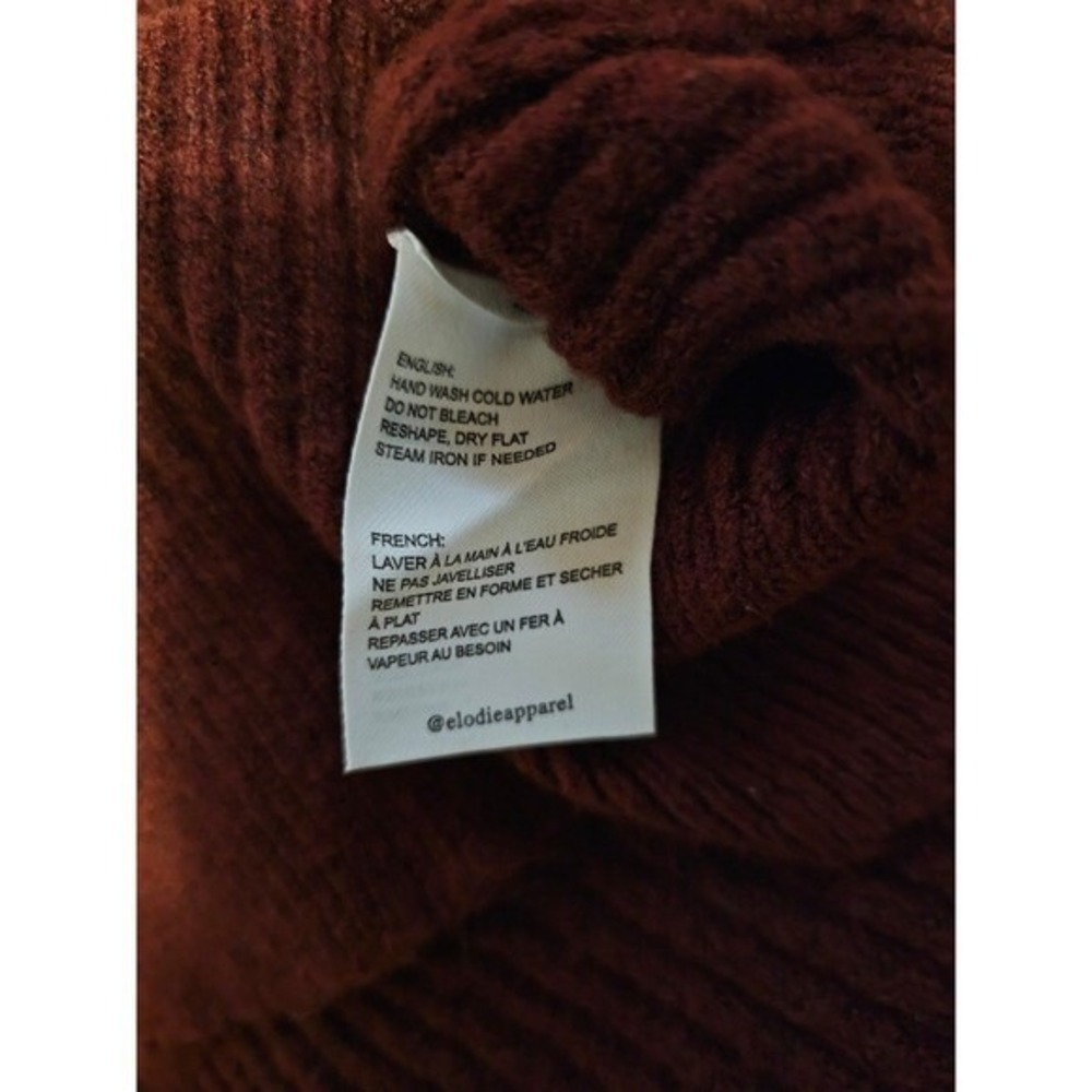Elodie Burgundy Pullover Sweater Women's Size Medium - Picture 5 of 7